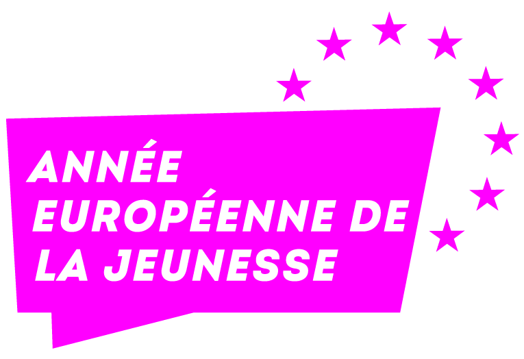 Logo rose Année européenne de la jeunesse