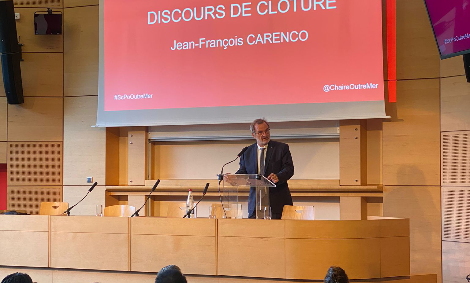 Jean-François Carenco, ministre des outre-mer intervient en clôture du 1er anniversaire de la chaire outre-mer de SciencesPo Paris