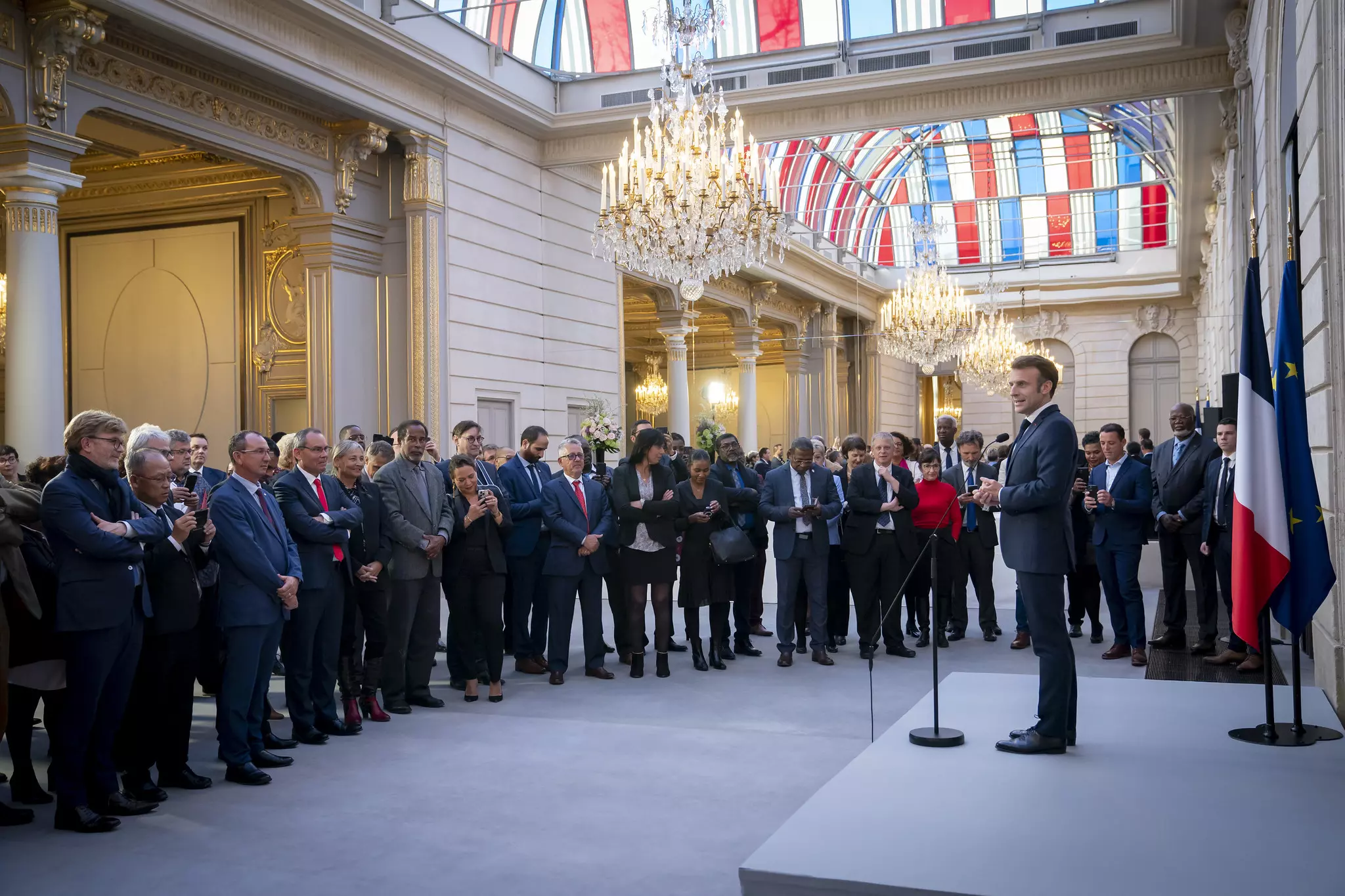 Emmanuel Macron reçoit les acteurs du monde agricole ultramarin à l'Elysée