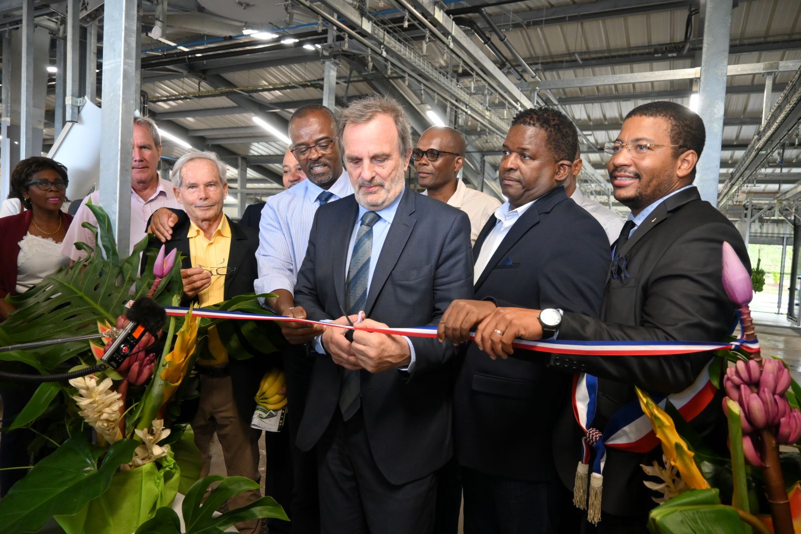 Inauguration de la station collective de conditionnement des producteurs de bananes CUMA à Cpesterre-Belle-Eau