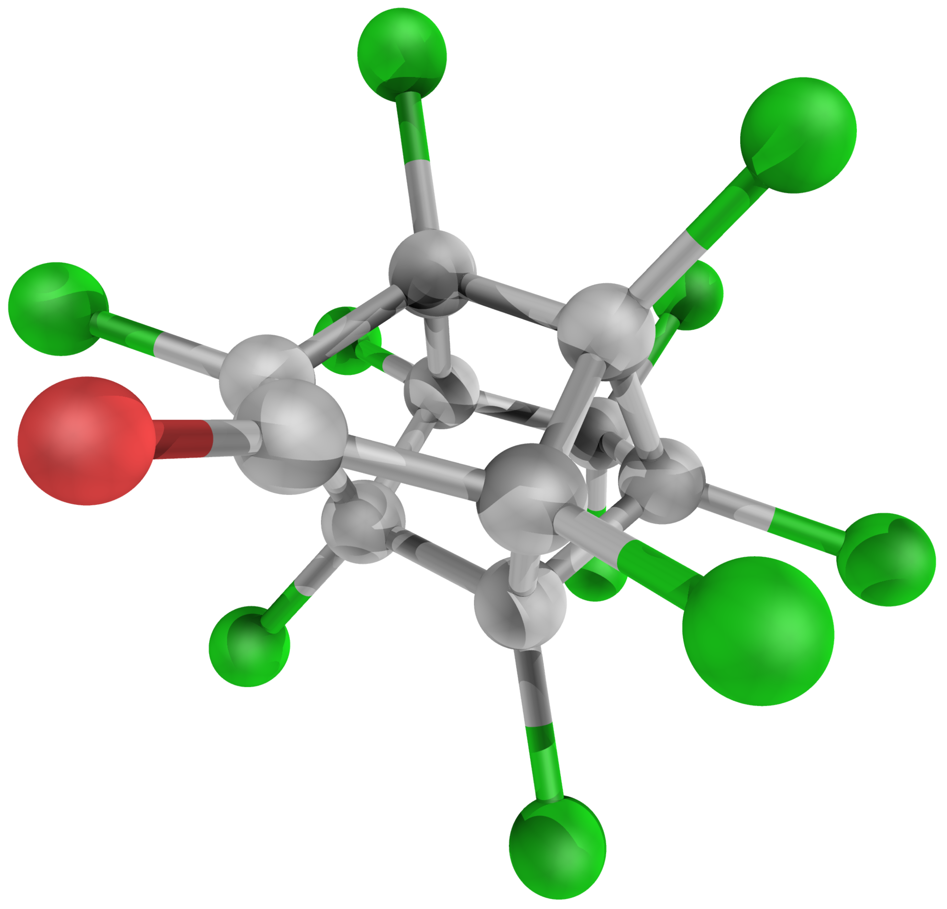 Structure chimique de la chlordécone