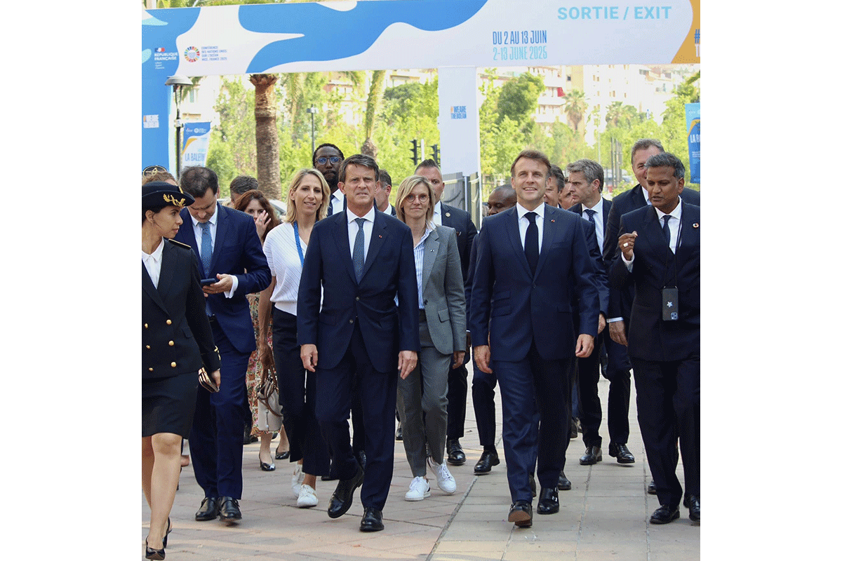 Le ministre d’État, ministre des Outre-mer a accueilli le Président de la République lors de son arrivée à Nice pour la 3e Conférence des Nations Unies sur l’Océan #UNOC3.